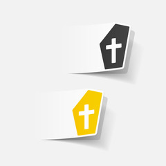 realistic design element: tombstone