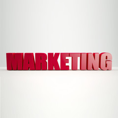 red Marketing sign