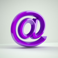 Obraz premium lilac shiny at e-mail symbol