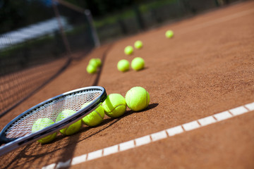 Sport, Tennis racket and balls