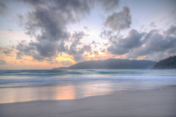 Sunrise with open sky on Perhentian Island Terengganu