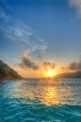 Sunrise with open sky on Perhentian Island Terengganu