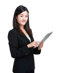 Business woman use digital tablet