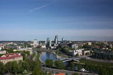 Panorama of Vilnius from the Castle Hill. Lithuania