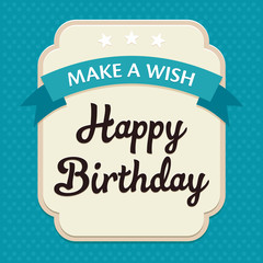 Template frame design for birthday greeting card