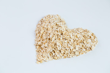 Oat flakes heart