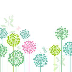 Dandelion flower bed