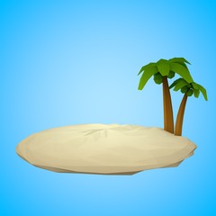 Fototapeta na wymiar summer holiday background with low poly style