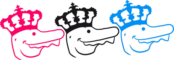 3 T-Rex Könige Freunde Team mit Krone