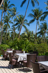 Beach restaurant on the island Koh Kood, Thailand