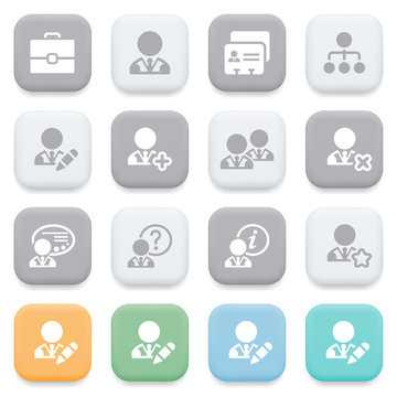 Users icons on color buttons.