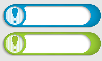 Obraz premium set of two buttons with exclamation mark