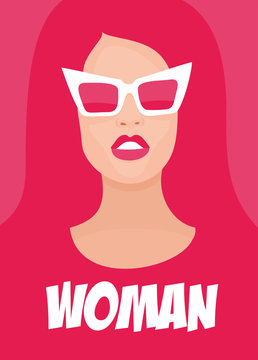 pink poster woman
