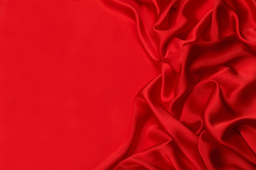 Red silk textile background