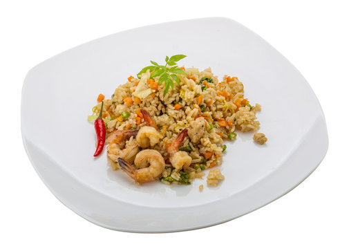 Fried rice with shrimps