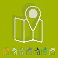 Flat design: navigator