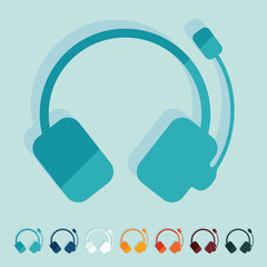 Flat design: headphones