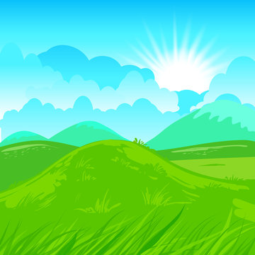 Rural scene illustration
