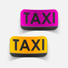 realistic design element: taxi
