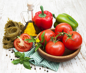 Ingredients for Italian pasta