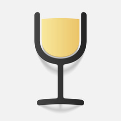 realistic design element: wine