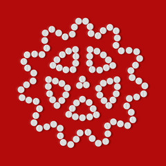 pills concept: cogwheel