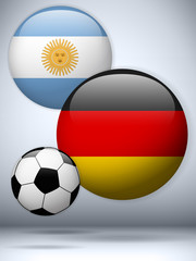 Argentina versus Germany Flag Soccer Game