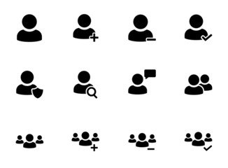 User icons set. Vector illustration