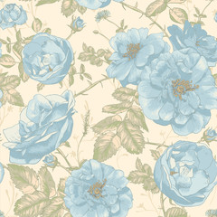 Beautiful Vintage Seamless Roses Background