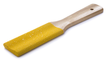 Foot rasp to remove flaky and calluses on feet isolated on white