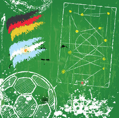 Endpiel Deutschland Argentinien, Vektor illustration