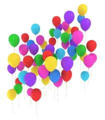 Obraz premium colorful balloons isolated on white