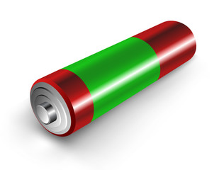 Vector 3d illustration of battery.