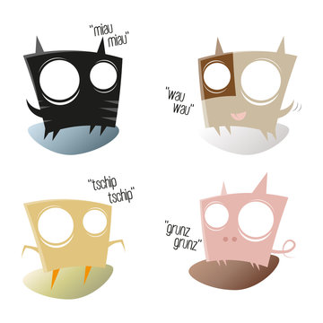 tiere cartoon comic sammlung lustig