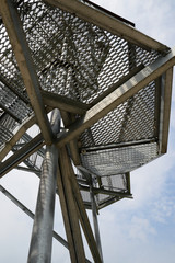 metal structure of the tower for viewing