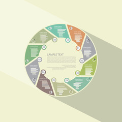 Minimal style infographic template, flat design