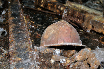 old miner helmet