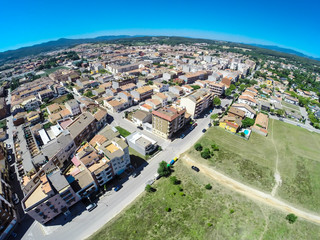 cardedeu town aerial view