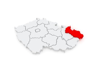 Map of Moravian. Czech Republic.