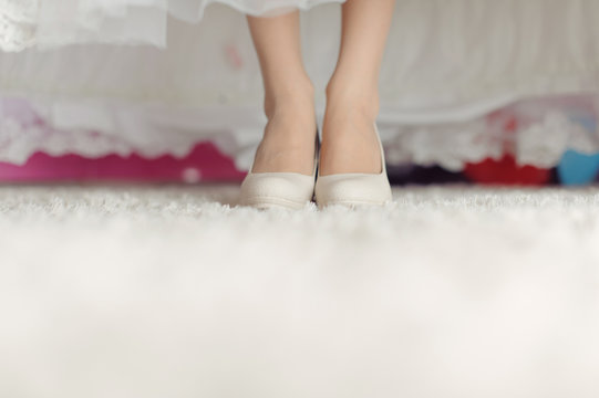 Bride on Puffy Carpet