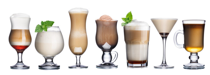 Panele Szklane  Kolekcja koktajli kawowych