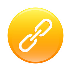 Bouton internet chaine lien icon orange web