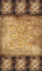 Pattern granite floor and wall decorative tiles with blank space