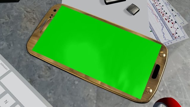 Smartphone Green Screen for Advertisement Presentation Commerce