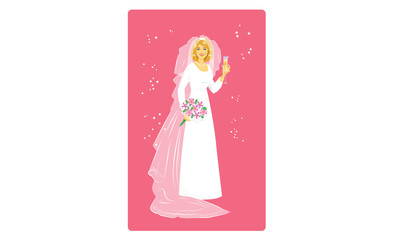 Obraz na płótnie Canvas Bride in Wedding Dress