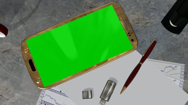 Smartphone Green Screen for Advertisement Presentation Commerce