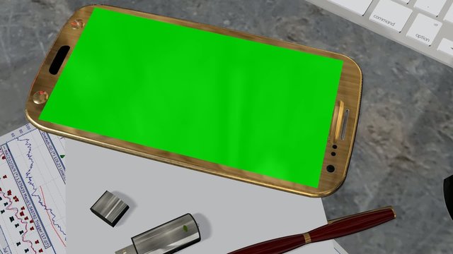 Smartphone Green Screen for Advertisement Presentation Commerce