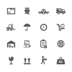 Shipping icons set.