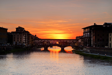 Naklejka premium Panorama of Florence at sunset. Italy
