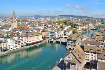 Obraz premium Top-view of Zurich